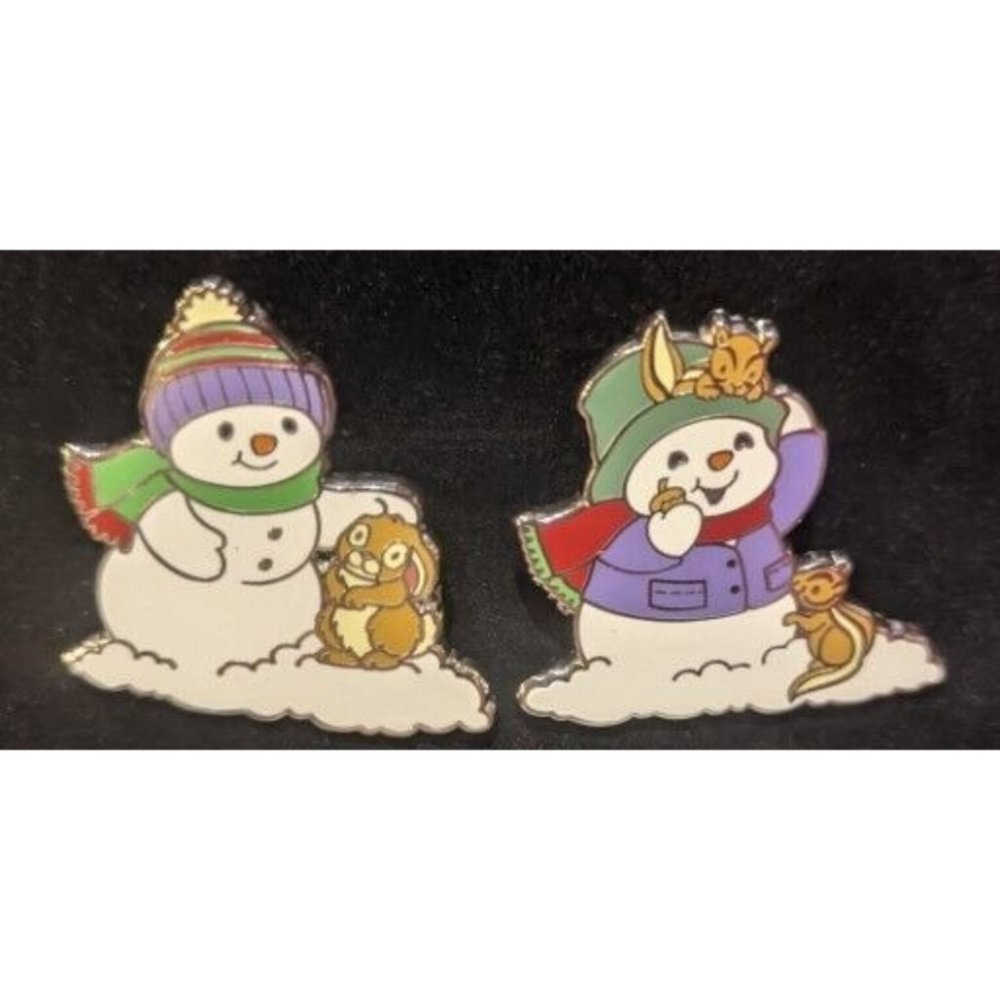2018 Hallmark Keepsake Snowman Buddies Enamel Pin Set KOC Member Exclusive